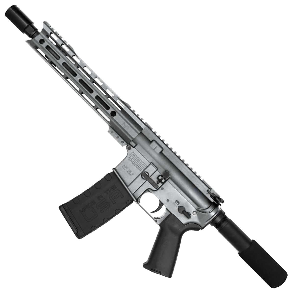 AR-15 Semi Auto 300 Blackout Pistol 10.5" Barrel Custom MLOK Handguard-Tungsten