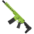 AR-15 Semi Auto 300 Blackout Pistol 10.5" Barrel Custom MLOK Handguard-Zombie Green
