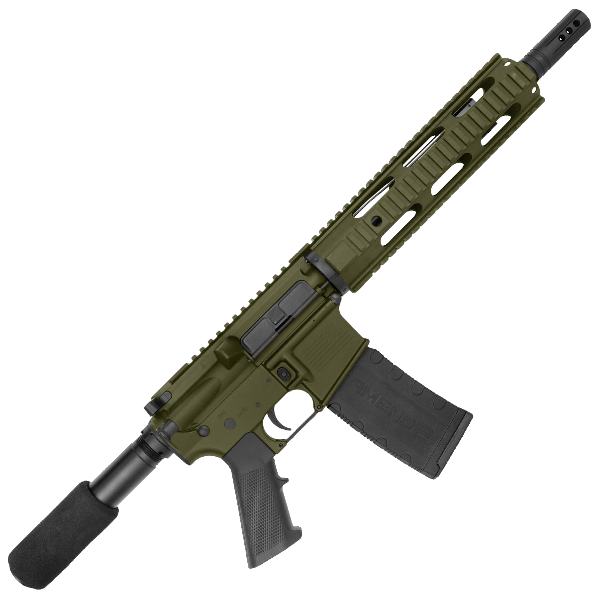 AR-15 Semi Auto .300 Blackout Pistol 10.5" Barrel Quad Rail Handguard - Magpul ODG