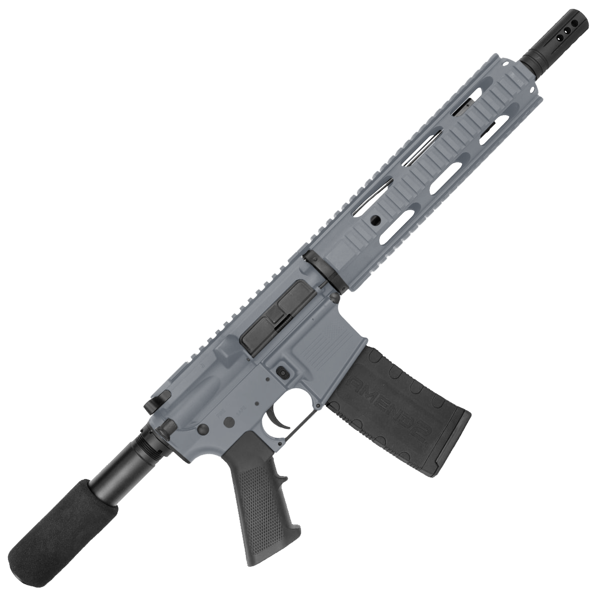 AR-15 Semi Auto .300 Blackout Pistol 10.5" Barrel Quad Rail Handguard- Sniper Gray