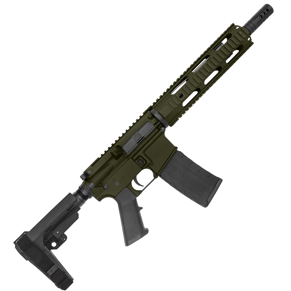 AR-15 Semi Auto .300 Blackout Pistol 10.5" Barrel Quad Rail Handguard - Magpul ODG