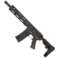 AR-15 Two-Tone Semi Auto .300 Blackout Pistol 10.5" Barrel Quad Rail Handguard - Black and Burnt Bronze
