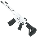 AR-15 Semi Auto .300BLK Pistol 10" Barrel Slim M-Lok Handguard SBA5 Brace - Storm Trooper White