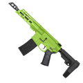 AR15 .300 AAC Blackout Pistol Billet Upper/ Lower 7" Barrel 7" Custom Slanted M-Lok Handguard - Zombie Green