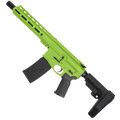 AR15 .300BLK Pistol Billet Upper/ Lower 8" Nitride Barrel 9" M-Lok Handguard - Zombie Green