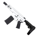 AR15 Micro .300 BLK Pistol Billet Upper/ Lower 5" Barrel Custom M-Lok Handguard-White