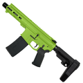 AR15 300 AAC Blackout Custom SBA3 Braced Billet Pistol 5" Barrel - Zombie Green