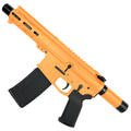 AR15 .300 Blackout "MINI MICRO" Custom 18" Billet Pistol 5" Barrel - Tequila Sunrise Orange