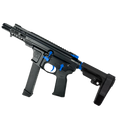 AR .40 S&W Two-Tone Pistol 4" Barrel Custom 4" MLOK Handguard - Black and Flame Blue
