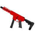 American Built Custom Slick Side AR-40 Pistol 8" Barrel MLOK Handguard - Red