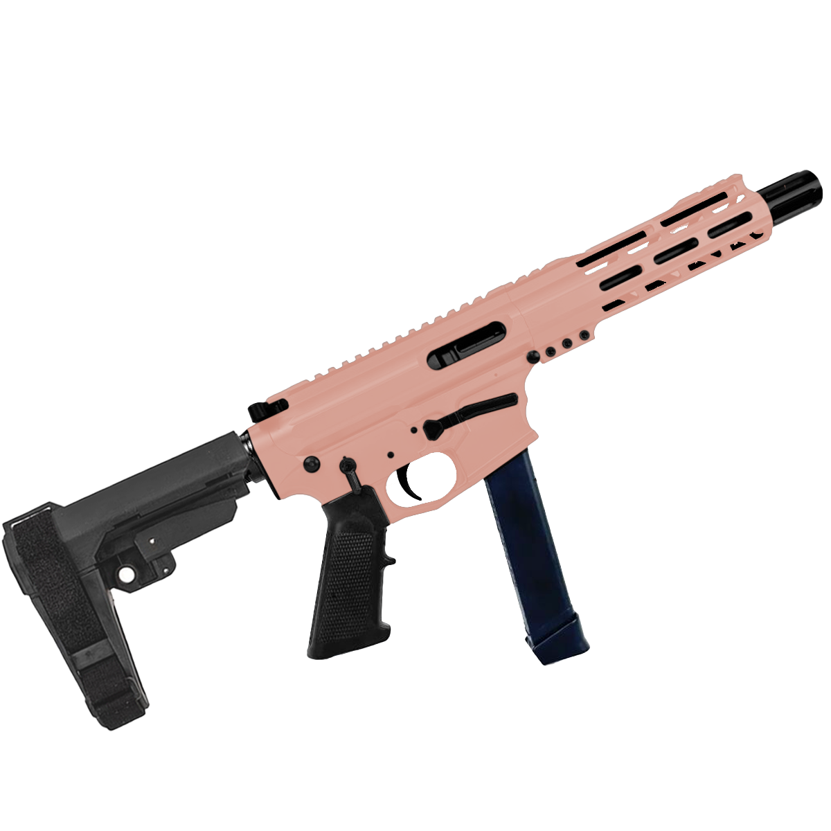 American Built Custom Slick Side AR-40 Pistol 8" Barrel MLOK Handguard - Rose Gold
