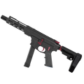 American Built Custom Two-Tone Slick Side AR-40 Pistol 8" Barrel MLOK Handguard - Black and Cranberry Frost