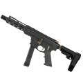American Built Custom Two-Tone Slick Side AR-40 Pistol 8" Barrel MLOK Handguard - Black and Magpul FDE