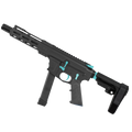 American Built Custom Two-Tone Slick Side AR-40 Pistol 8" Barrel MLOK Handguard - Black and Robins Egg Blue