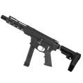 American Built Custom Two-Tone Slick Side AR-40 Pistol 8" Barrel MLOK Handguard - Black and Sniper Gray
