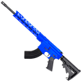 AR-15 7.62x39 Rifle 16" Barrel M4 Stock 12" Custom Hybrid Slim MLOK- Flame Blue
