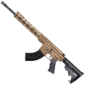 AR-15 7.62x39 Rifle 16" Barrel M4 Stock 12" Custom Hybrid Slim MLOK - Bronze