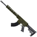 AR-15 7.62x39 Rifle 16" Barrel M4 Stock 12" Custom Hybrid Slim MLOK - Magpul ODG