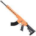 AR-15 7.62x39 Rifle 16" Barrel M4 Stock 12" Custom Hybrid Slim MLOK - Tequila Sunrise Orange