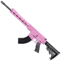 AR-15 7.62x39 Rifle 16" Barrel M4 Stock 12" Custom Hybrid Slim MLOK - Pink