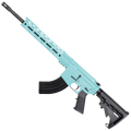 AR-15 7.62x39 Rifle 16" Barrel M4 Stock 12" Custom Hybrid Slim MLOK - Robins Egg Blue