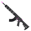 ABC Two-Tone AR 7.62x39 Rifle 16" Barrel M4 Stock 12" QuadRail Handguard - Black and Sig Pink
