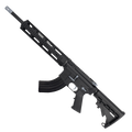 ABC Two-Tone AR 7.62x39 Rifle 16" Barrel M4 Stock 12" QuadRail Handguard - Black and Sniper Gray