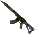 American Built Custom Semi Auto AR-15 7.62X39 MM Rifle 16" Barrel Adjustable Stock 15" Custom M-LOK Handguard - Magpul ODG