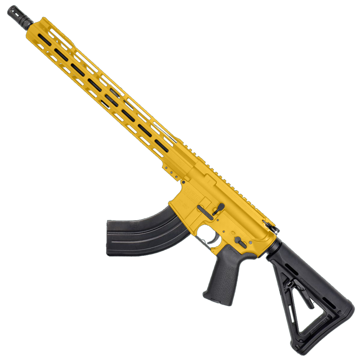 AR-15 7.62x39 Rifle 16" Barrel 15" Hybrid MLOK Handguard MOE - Gold