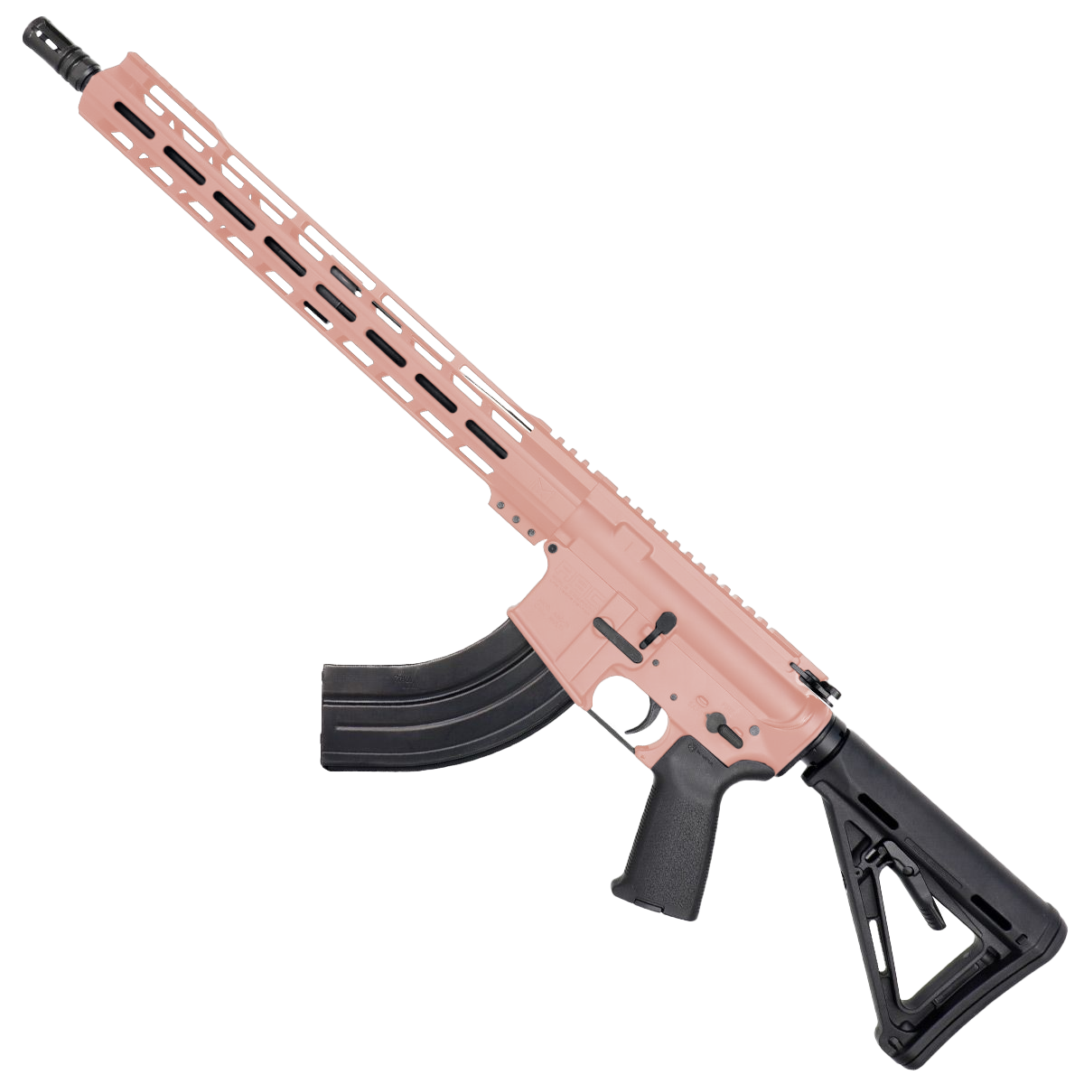 AR-15 7.62x39 Rifle 16" Barrel 15" Hybrid MLOK Handguard MOE- Rose Gold