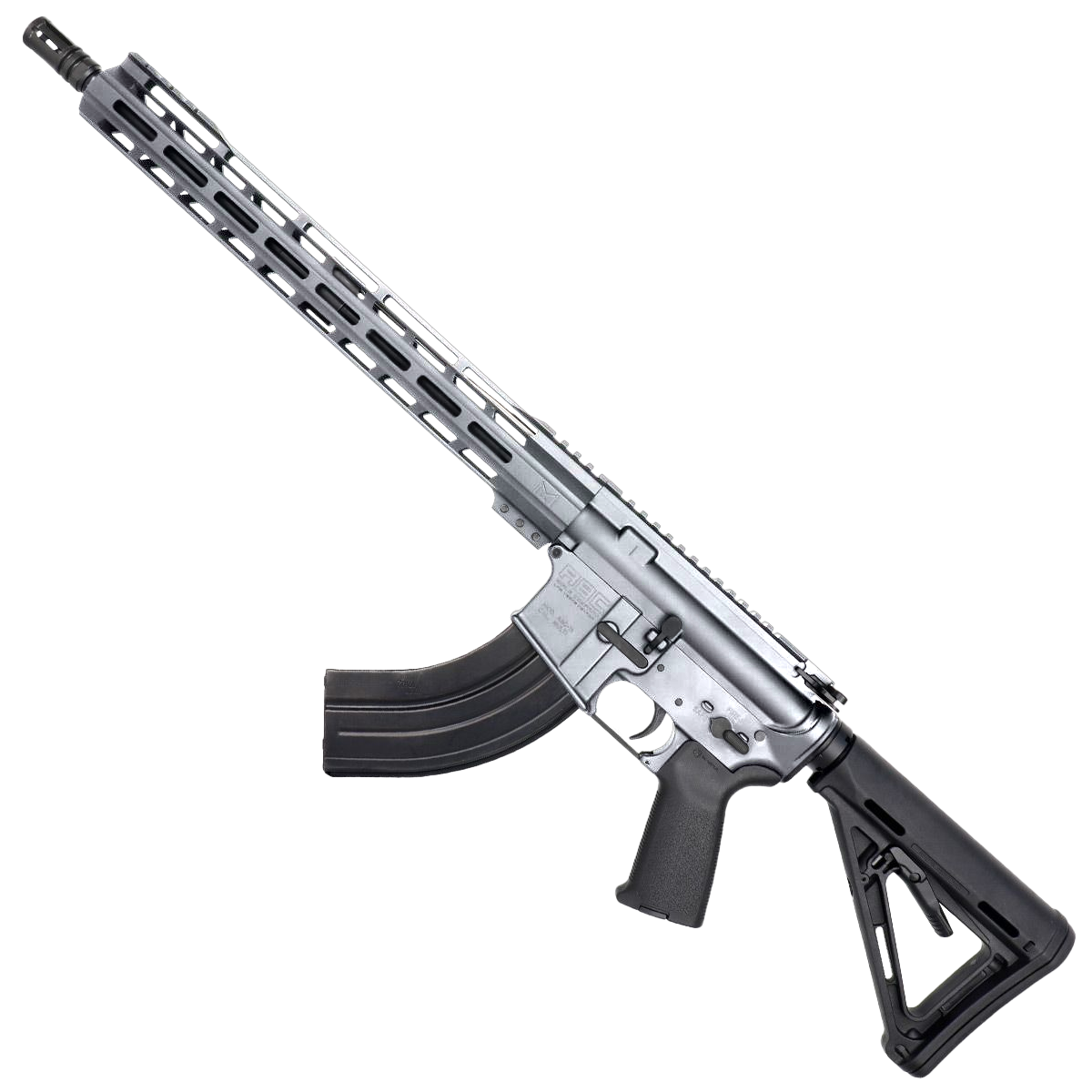 AR-15 7.62x39 Rifle 16" Barrel 15" Hybrid MLOK Handguard MOE - Cerakote Tungsten Gray