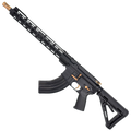 AR-15 7.62x39 Two-Tone Rifle 16" Barrel 15" Hybrid MLOK Handguard MOE - Black and Burnt Bronze