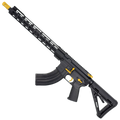 AR-15 7.62x39 Two-Tone Rifle 16" Barrel 15" Hybrid MLOK Handguard MOE - Black and Gold