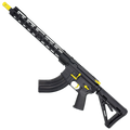 AR-15 7.62x39 Two-Tone Rifle 16" Barrel 15" Hybrid MLOK Handguard MOE - Black and Lemon Zest