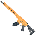 AR-15 7.62x39mm Rifle 16" Barrel 15" MLOK Handguard M4 Stock - Tequila Sunrise Orange