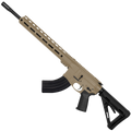 AR-15 7.62x39 Rifle 16" Barrel Slick Side Billet Upper / Lower 13" Custom M-LOK Handguard - FDE
