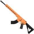 AR-15 7.62x39 Rifle 16" Barrel Slick Side Billet Upper / Lower 13" Custom M-LOK Handguard - Tequila Sunrise Orange