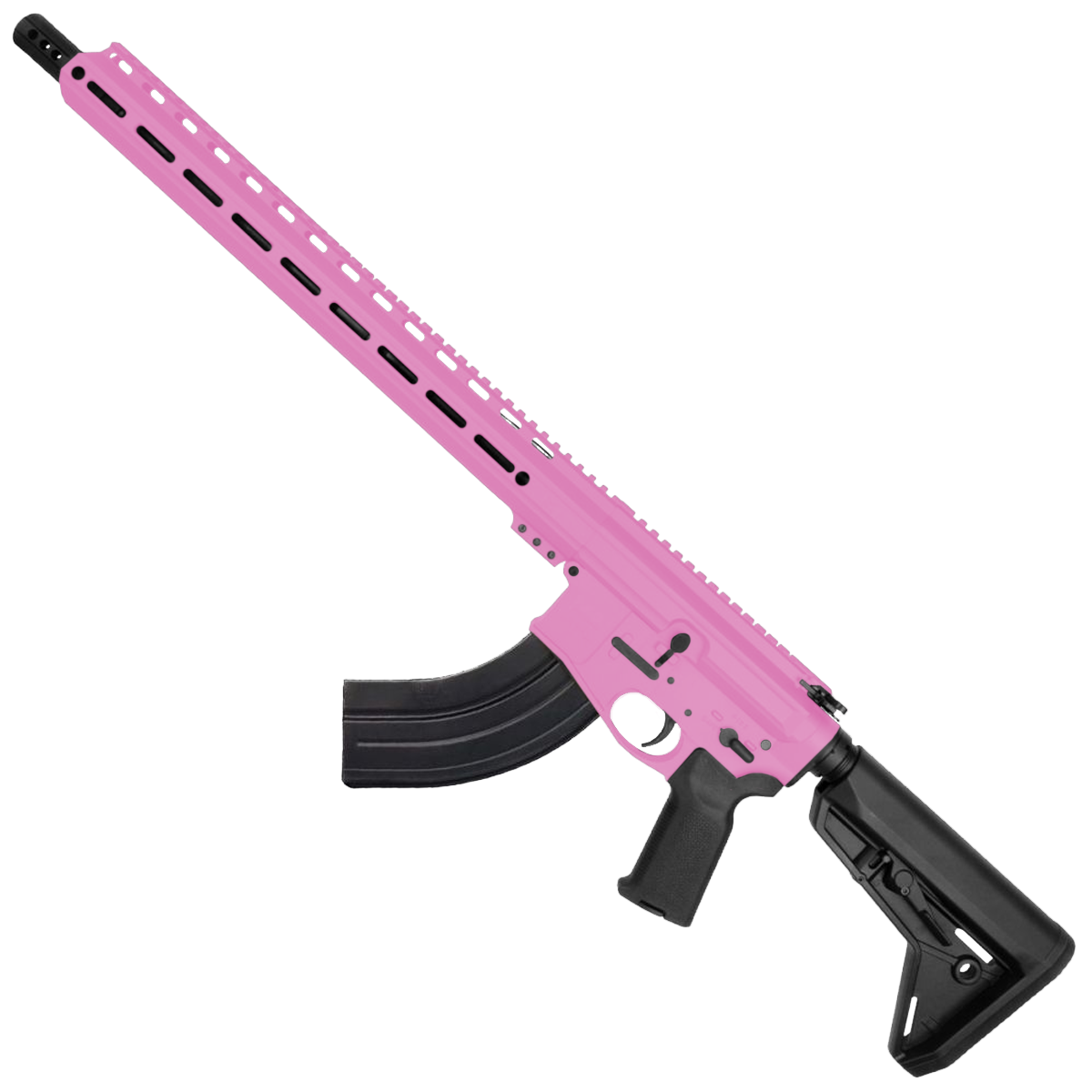 AR-15 7.62x39 Rifle 16" Barrel Billet Upper / Lower 17" M-LOK Handguard - Sig Pink
