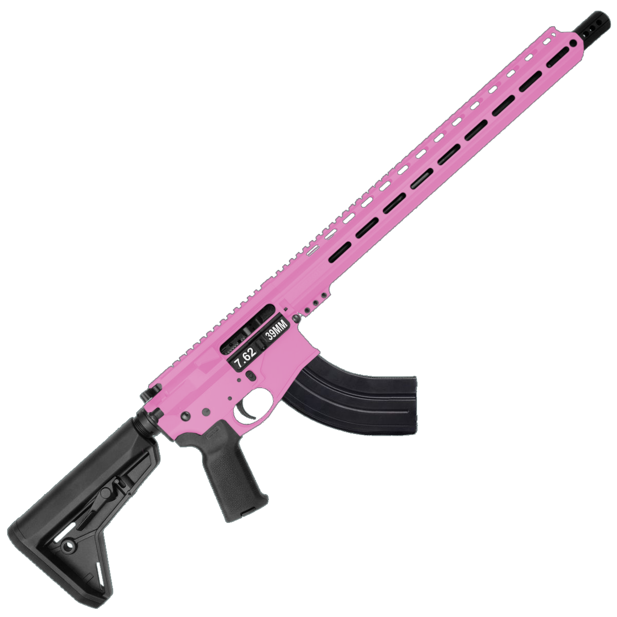AR-15 7.62x39 Rifle 16" Barrel Billet Upper / Lower 17" M-LOK Handguard - Sig Pink