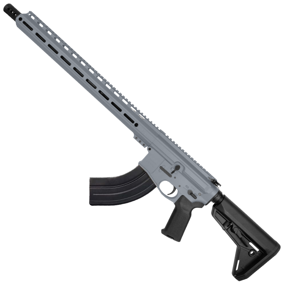 AR-15 7.62x39 Rifle 16" Barrel Billet Upper / Lower 17" M-LOK Handguard - Sniper Grey