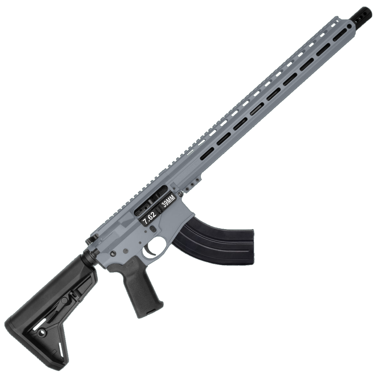 AR-15 7.62x39 Rifle 16" Barrel Billet Upper / Lower 17" M-LOK Handguard - Sniper Grey