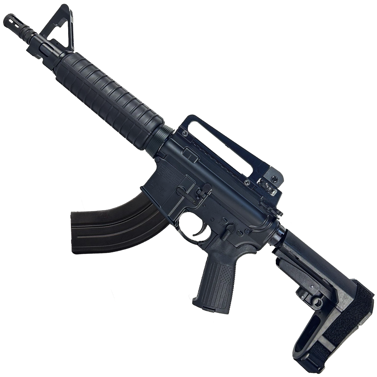 AR-15 A2 Style Semi Auto 7.62x39MM Pistol 10" Barrel w/ Custom FSB