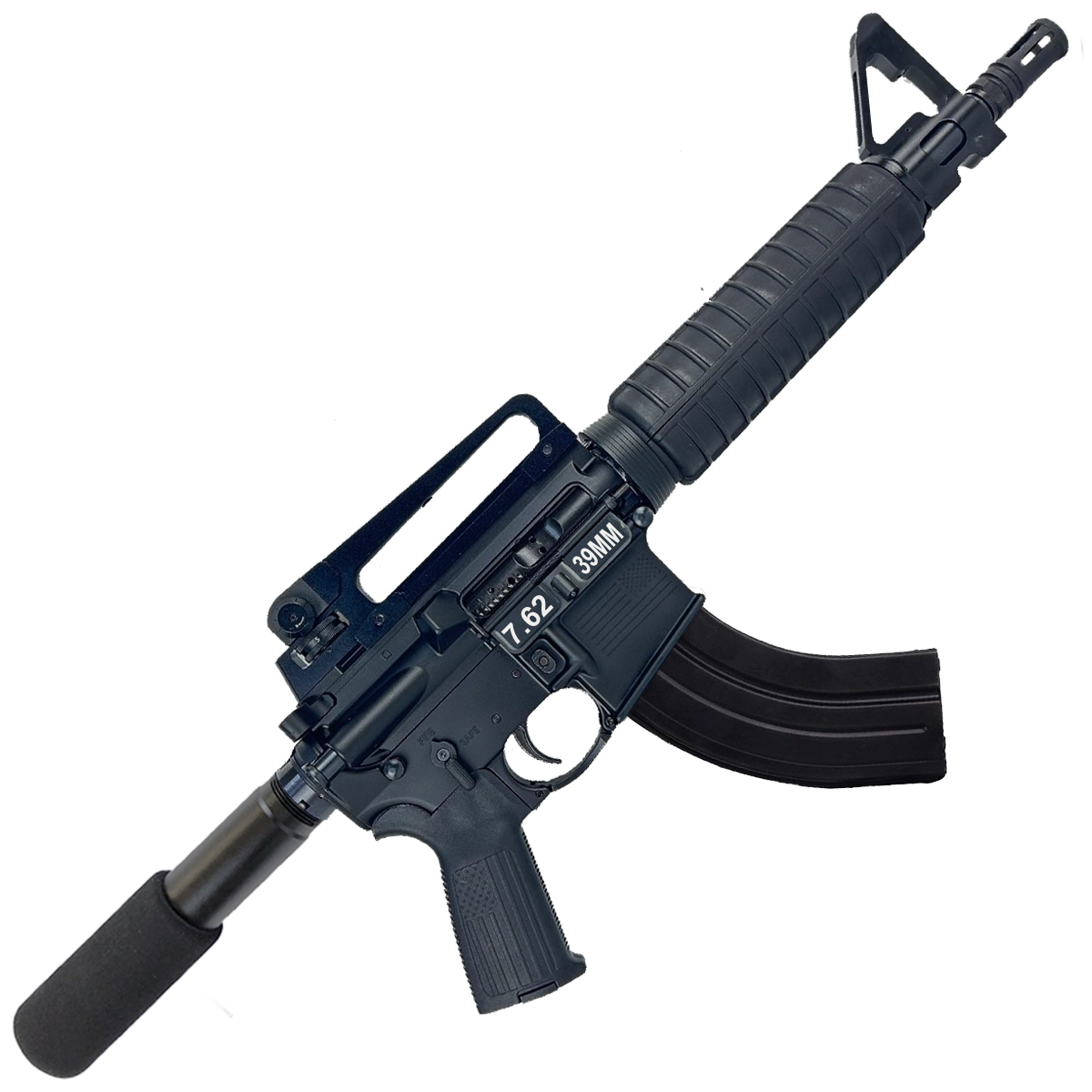AR-15 A2 Style Semi Auto 7.62x39MM Pistol 10" Barrel w/ Custom FSB