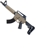 AR-15 A2 Style Semi Auto 7.62x39MM Pistol 10" Barrel w/ Custom FSB - Magpul FDE