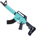AR-15 A2 Style Semi Auto 7.62x39MM Pistol 10" Barrel w/ Custom FSB - Robins Egg Blue
