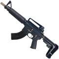 AR-15 Two-Tone A2 Style Semi Auto 7.62x39MM Pistol 10" Barrel w/ Custom FSB - Black and FDE