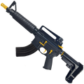 AR-15 Two-Tone A2 Style Semi Auto 7.62x39MM Pistol 10" Barrel w/ Custom FSB - Black and Gold
