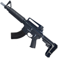 AR-15 Two-Tone A2 Style Semi Auto 7.62x39MM Pistol 10" Barrel w/ Custom FSB - Black and Gray