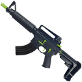 AR-15 Two-Tone A2 Style Semi Auto 7.62x39MM Pistol 10" Barrel w/ Custom FSB - Black and Zombie Green