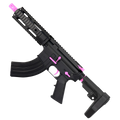 AR 7.62x39 Two-Tone Semi Auto Tactical Pistol 7.5" Barrel 7" Free Float Quad Rail - Black and Sig Pink